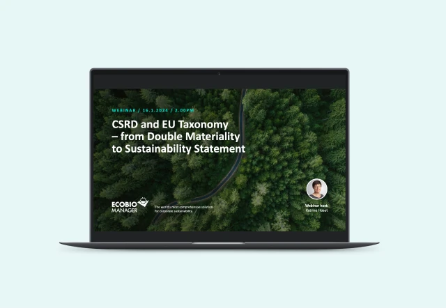 Katso CSRD webinaari - Ecobio Manager
